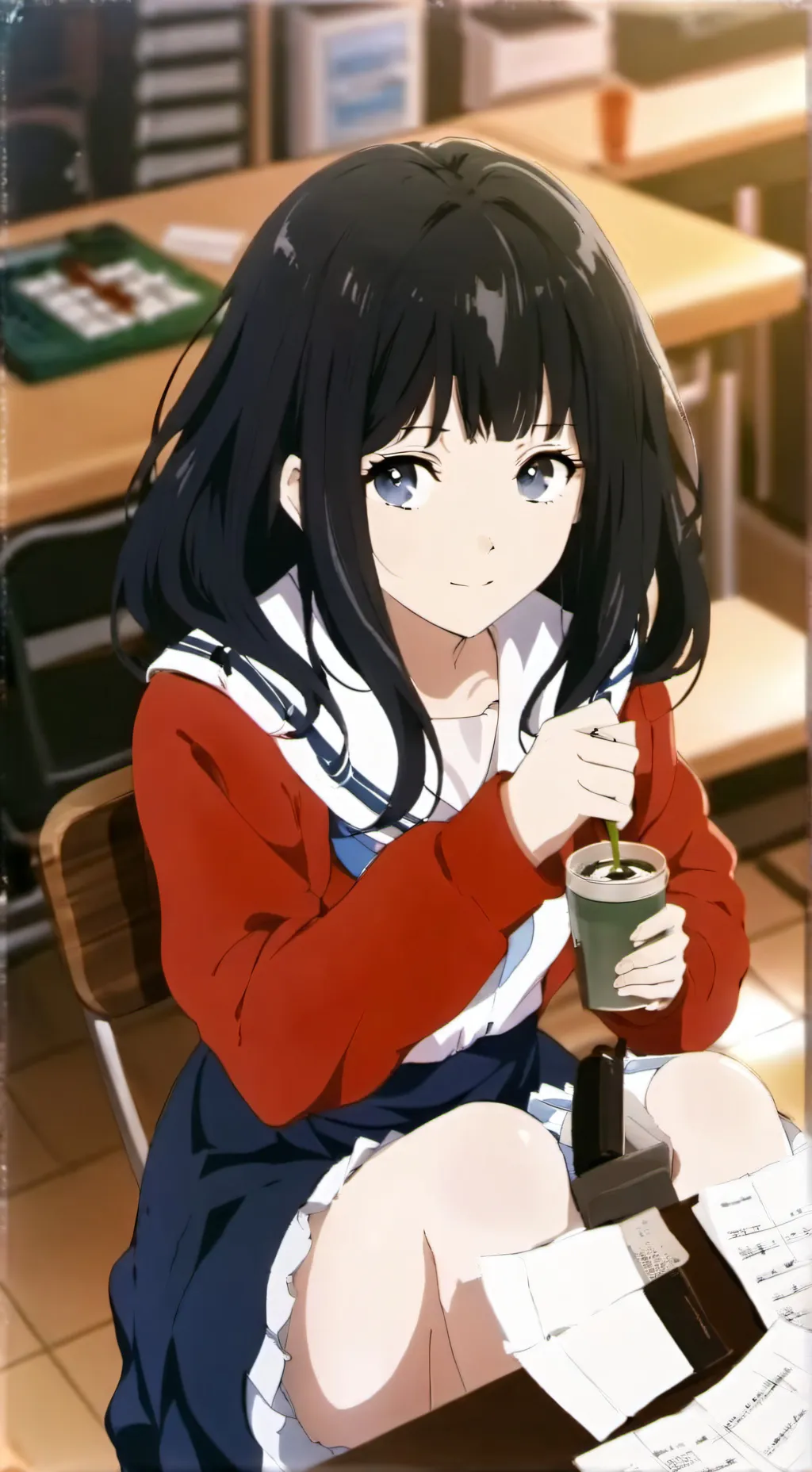 ai character: Hay background