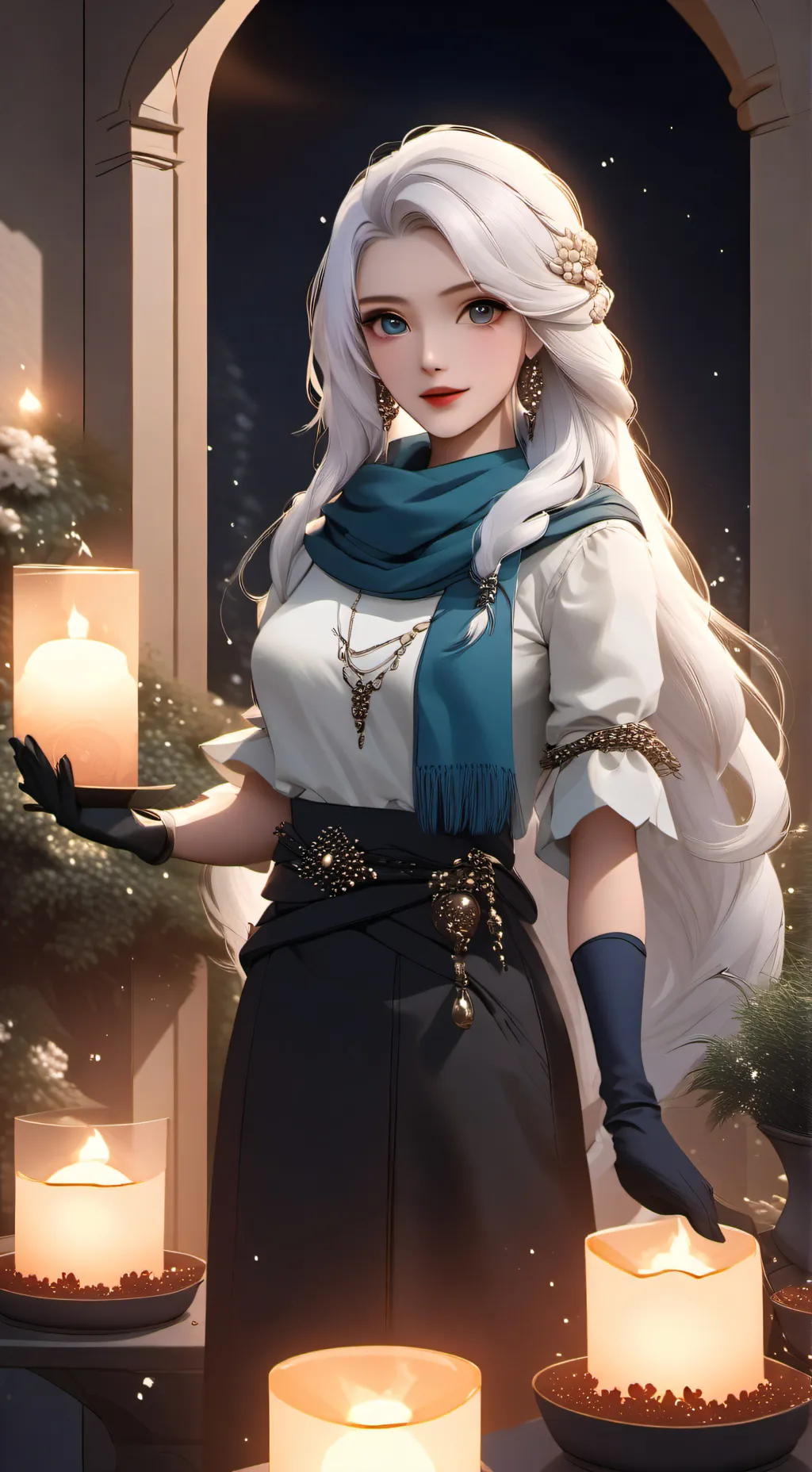 ai character: Snowie  background