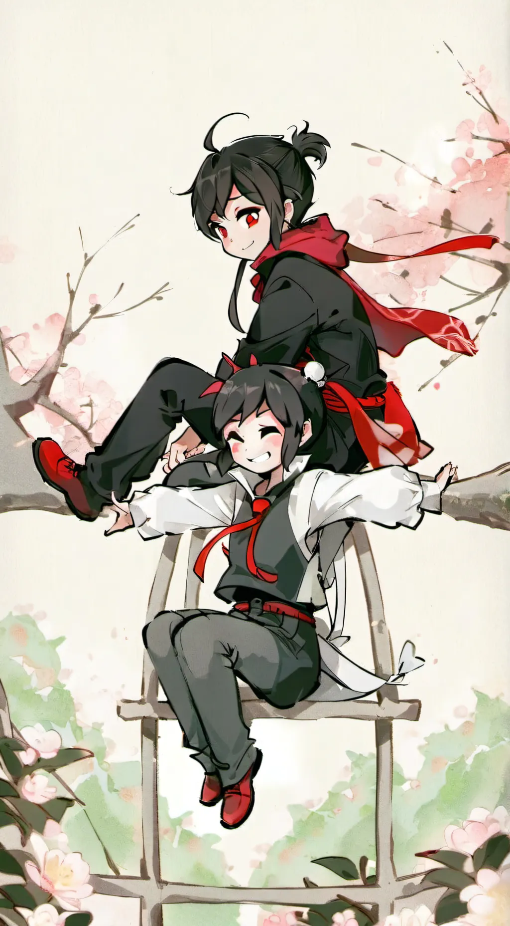 ai character: pucca y garu background