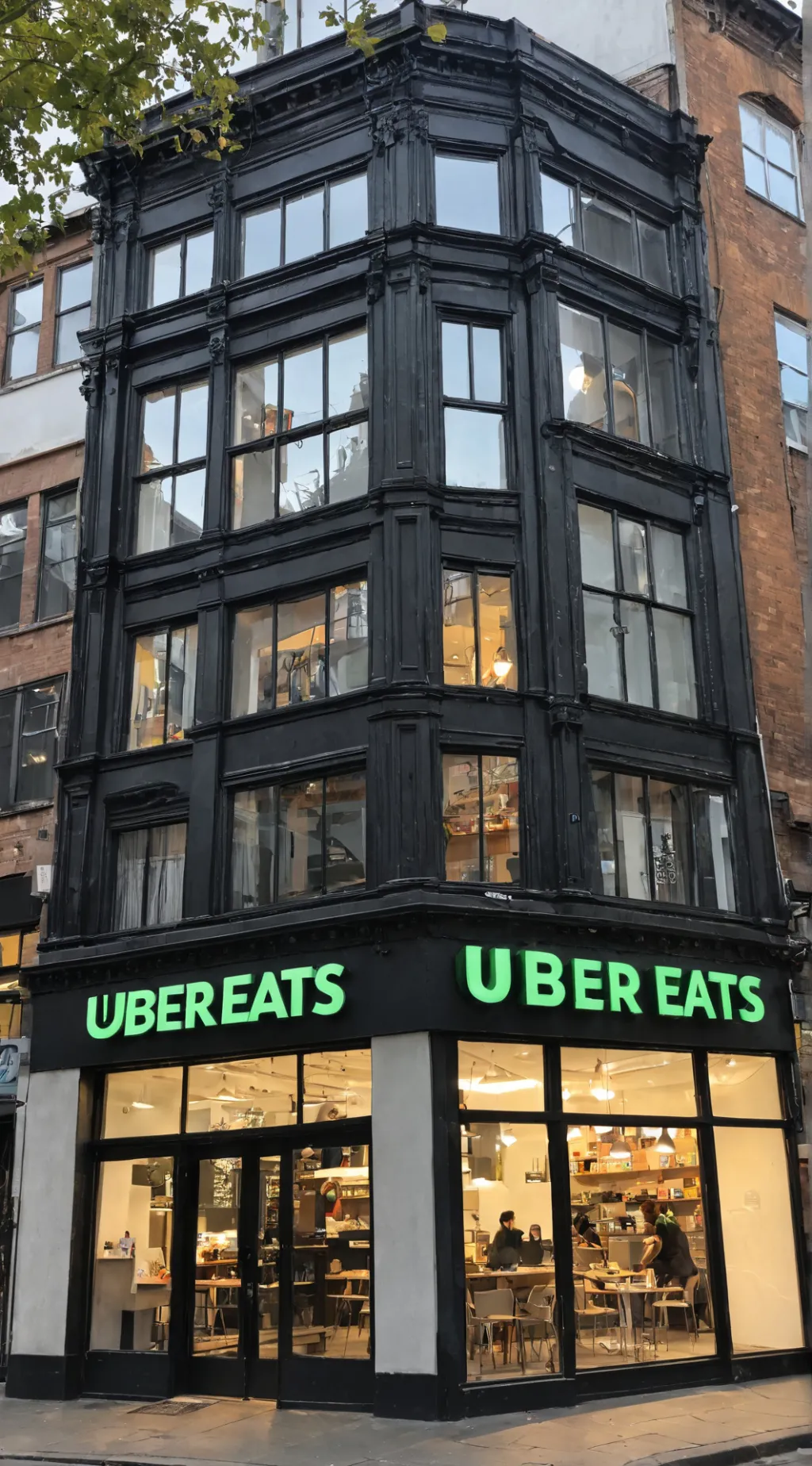 ai character: The uber eats background