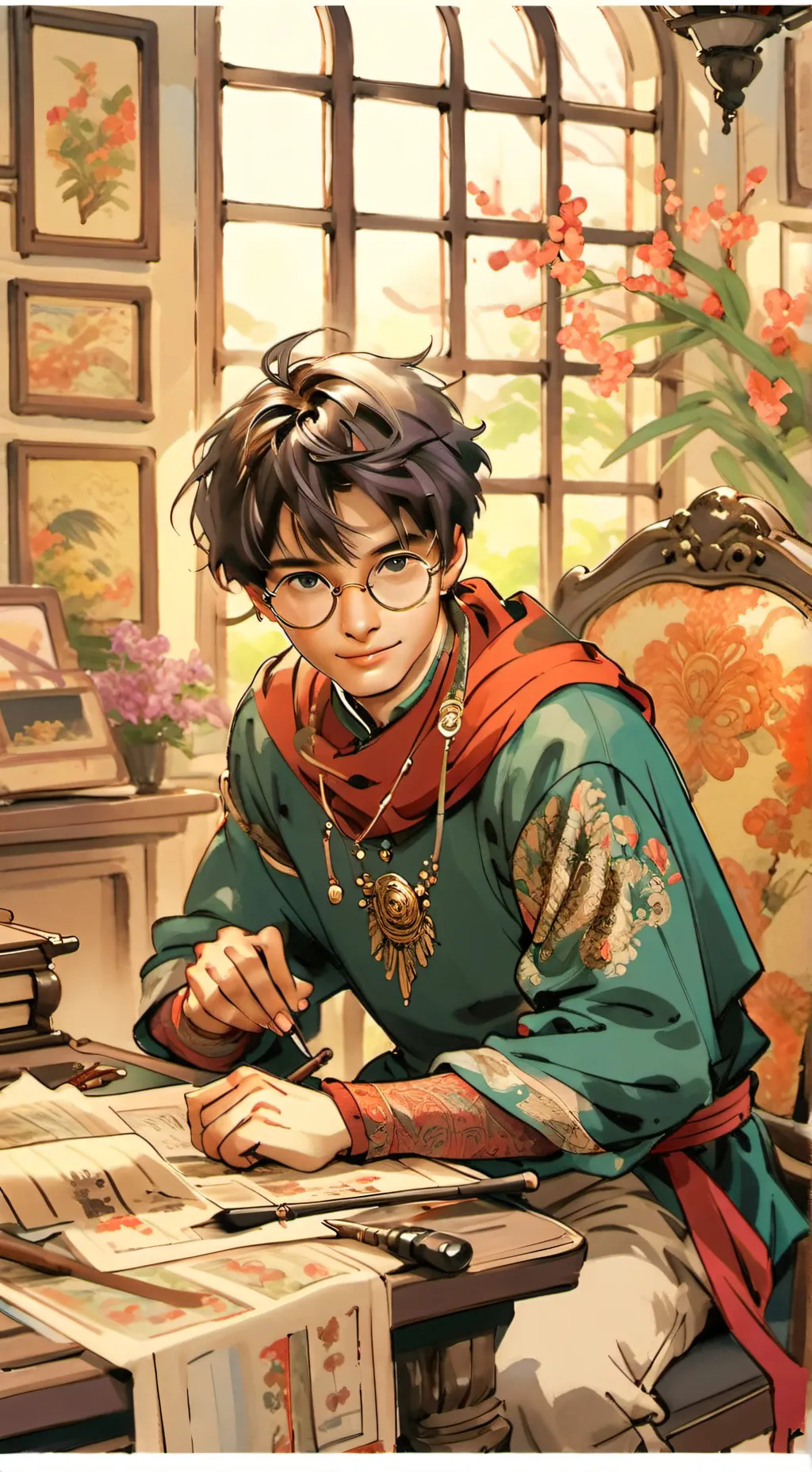 ai character: Hogwarts background