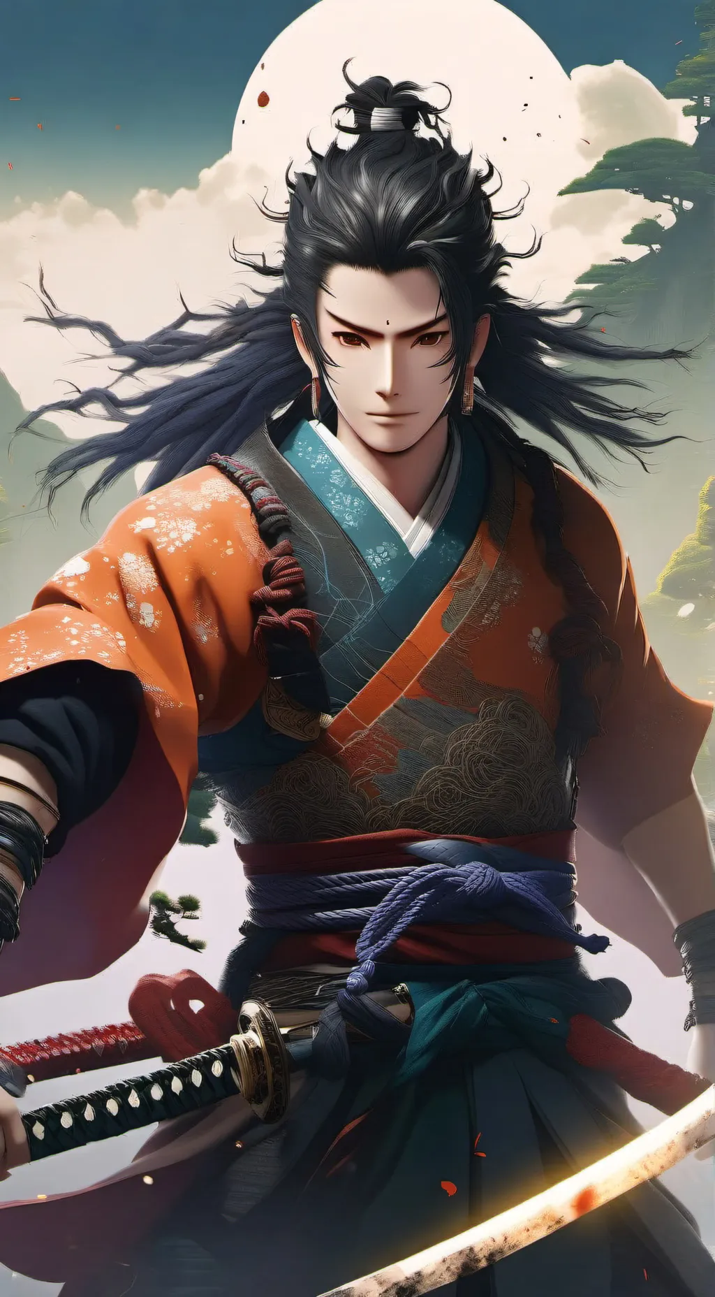 ai character: DDD (dandadan) background