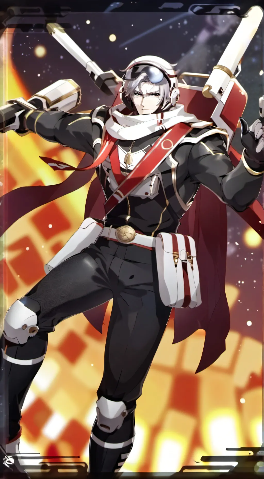 ai character: Titan camera man  background