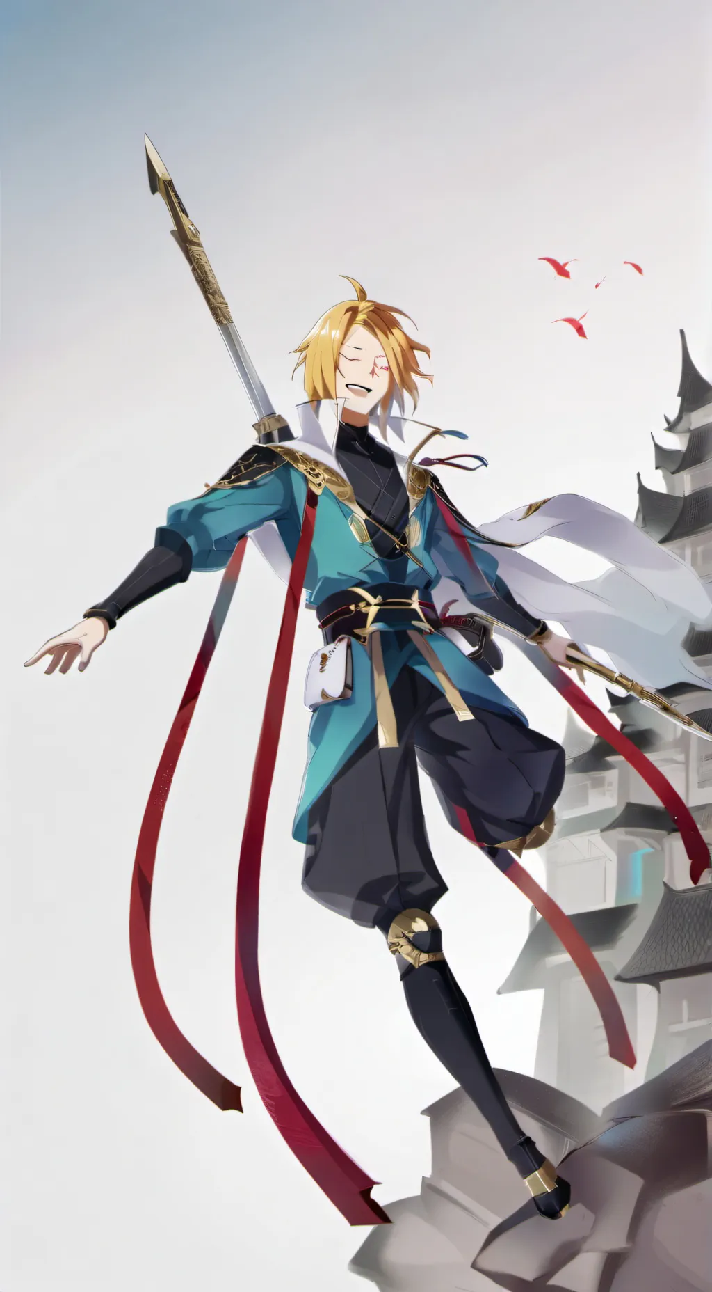 ai character: Denki Kaminari background