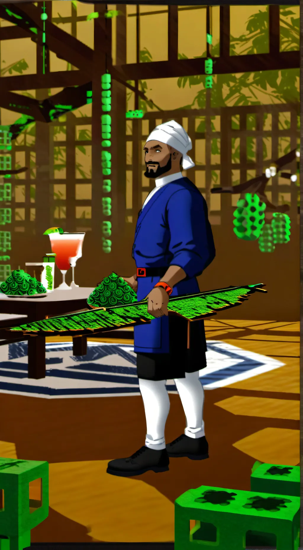 ai character: falo com pro l background