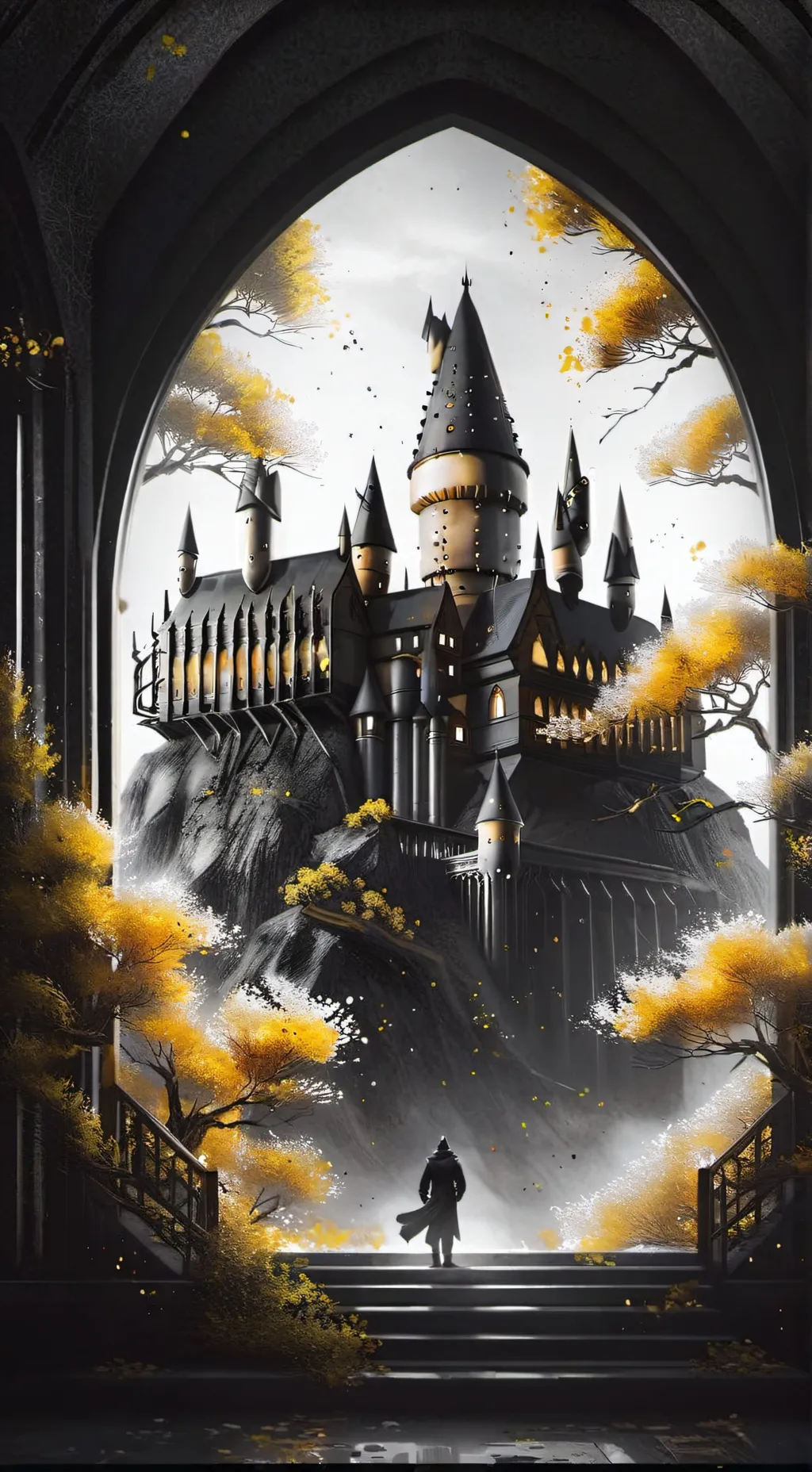 ai character: Wizarding world  background