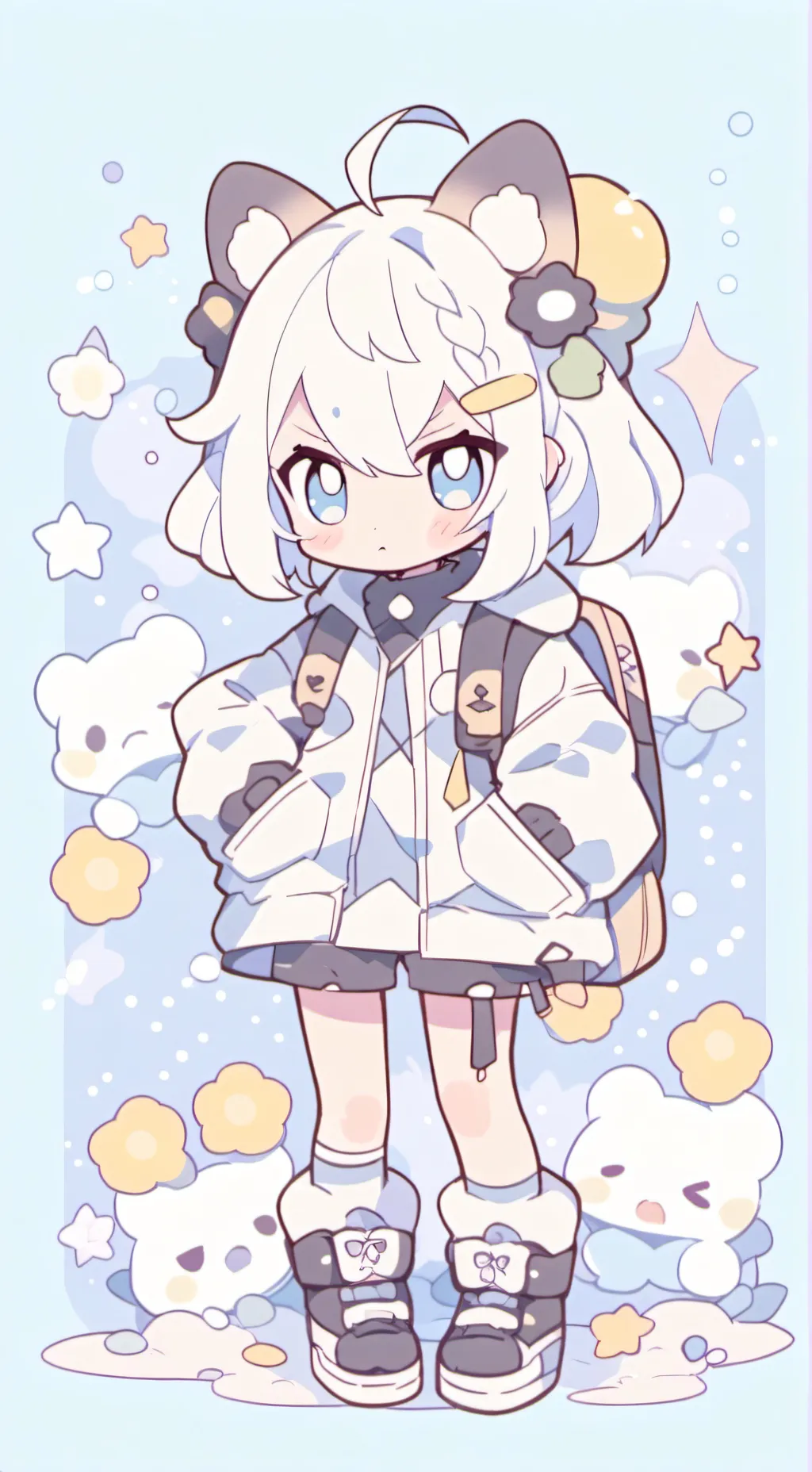ai character: Sprunki angry at u background