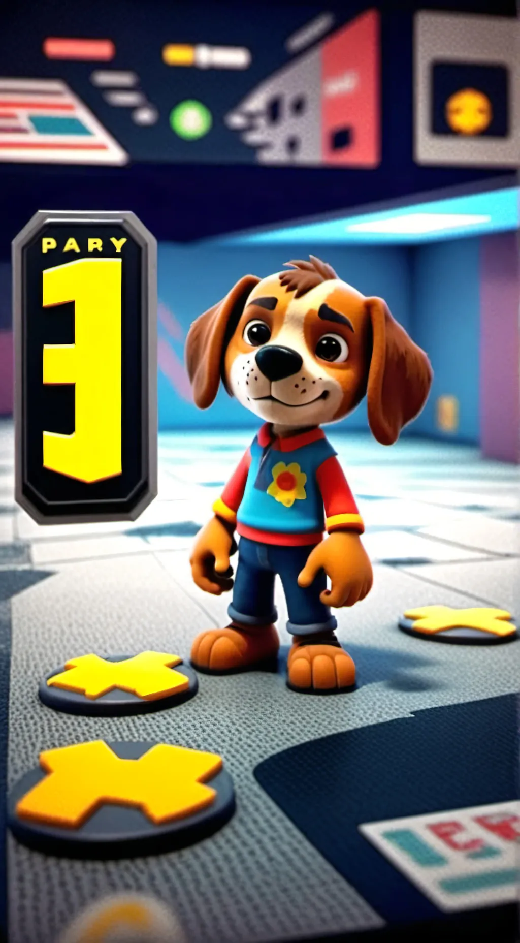 ai character: dogday background