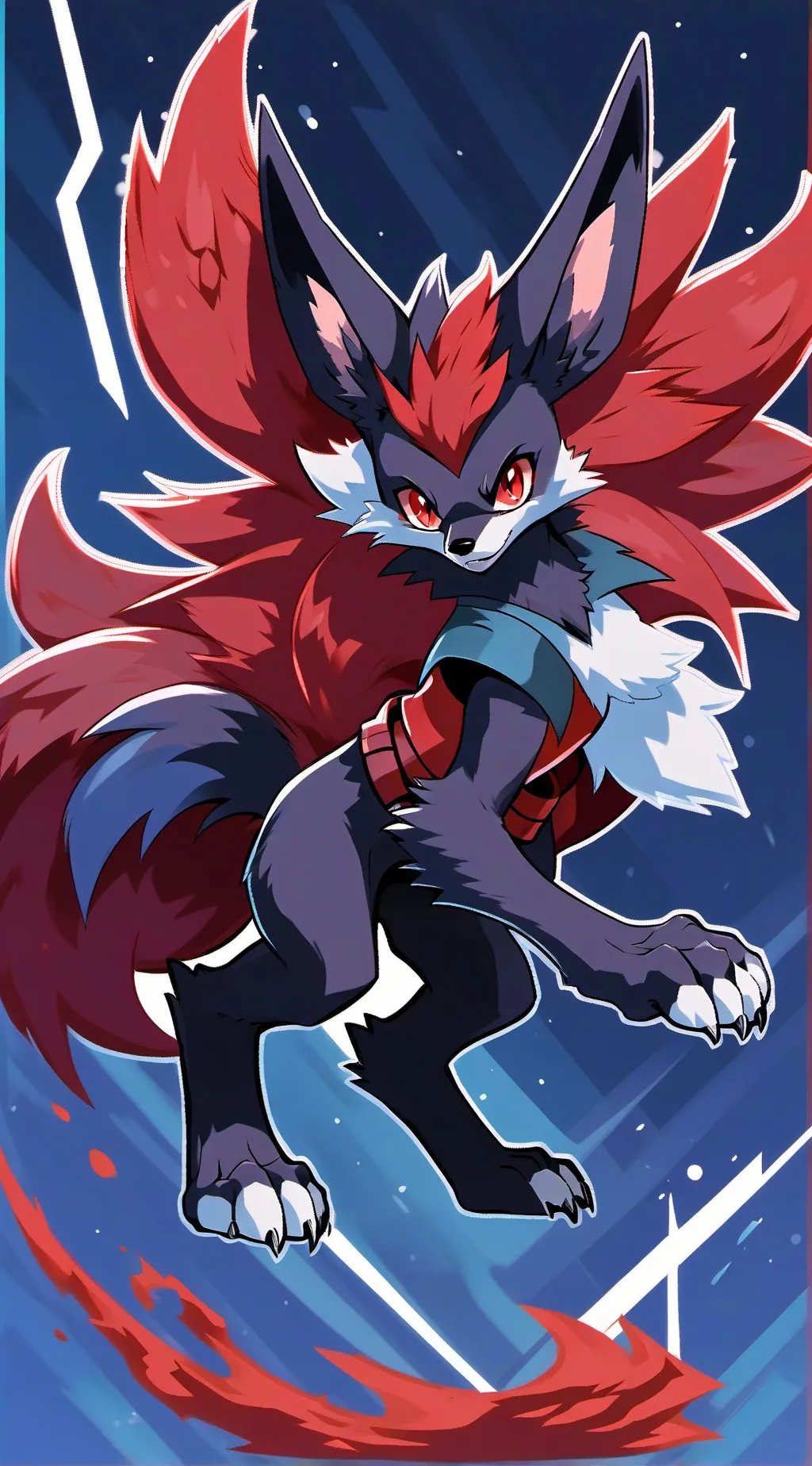 ai character: zoroark  background