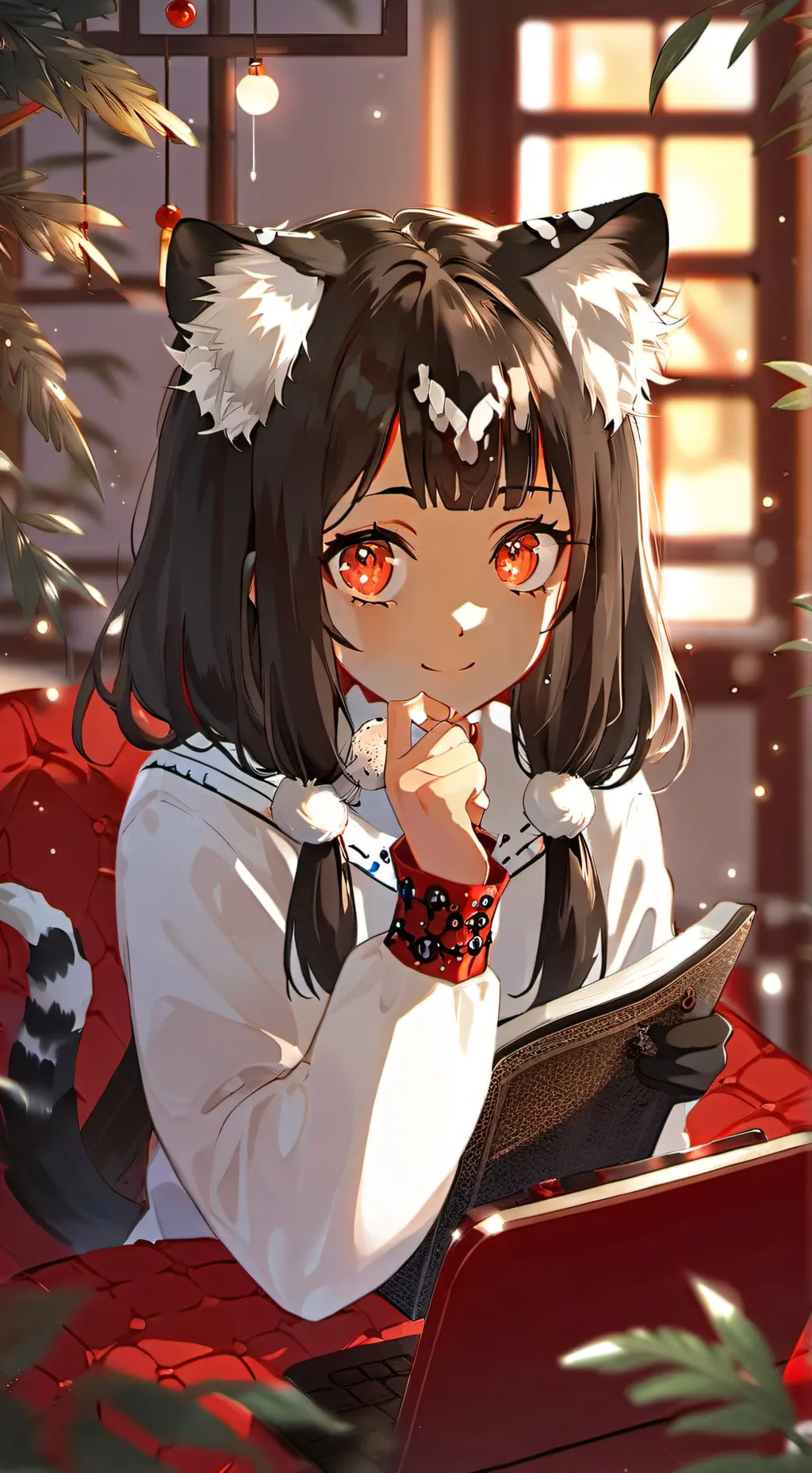 ai character: LeopardFurrino background