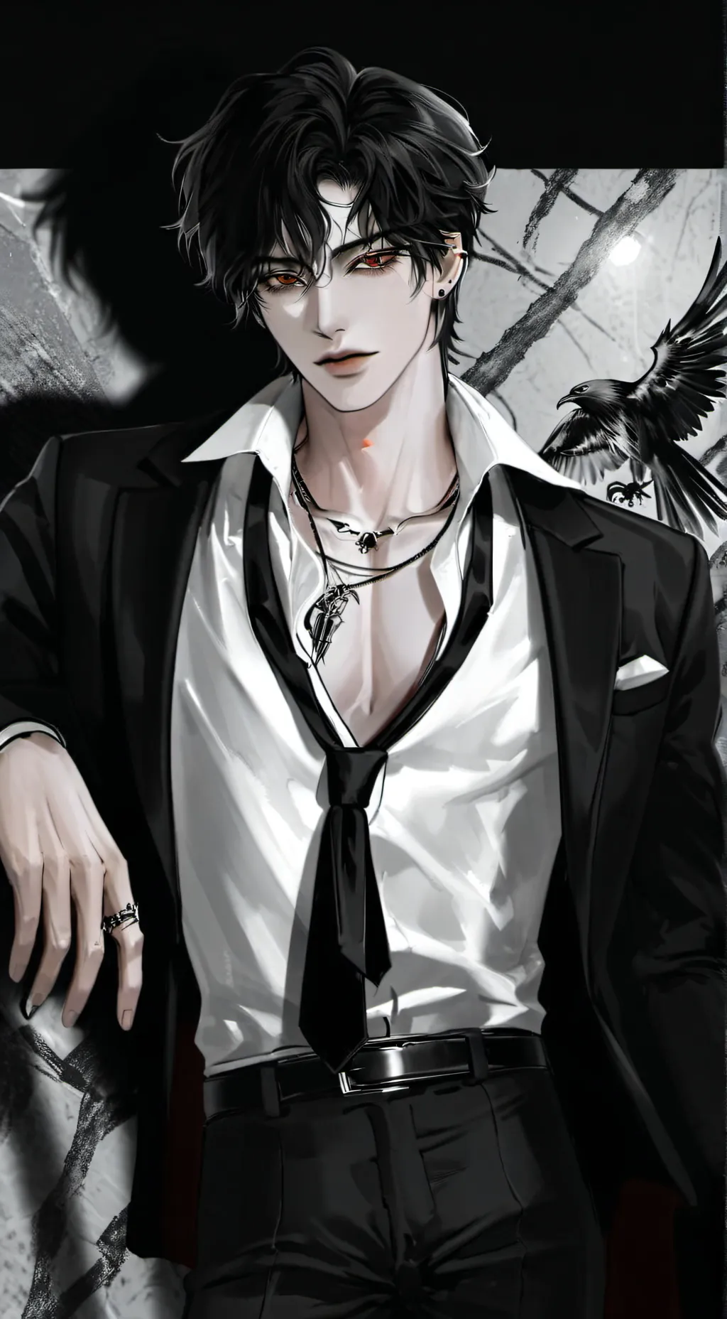 ai character: Sebastian  background