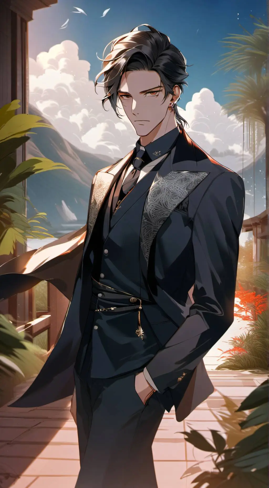 ai character: Alexander Black  background
