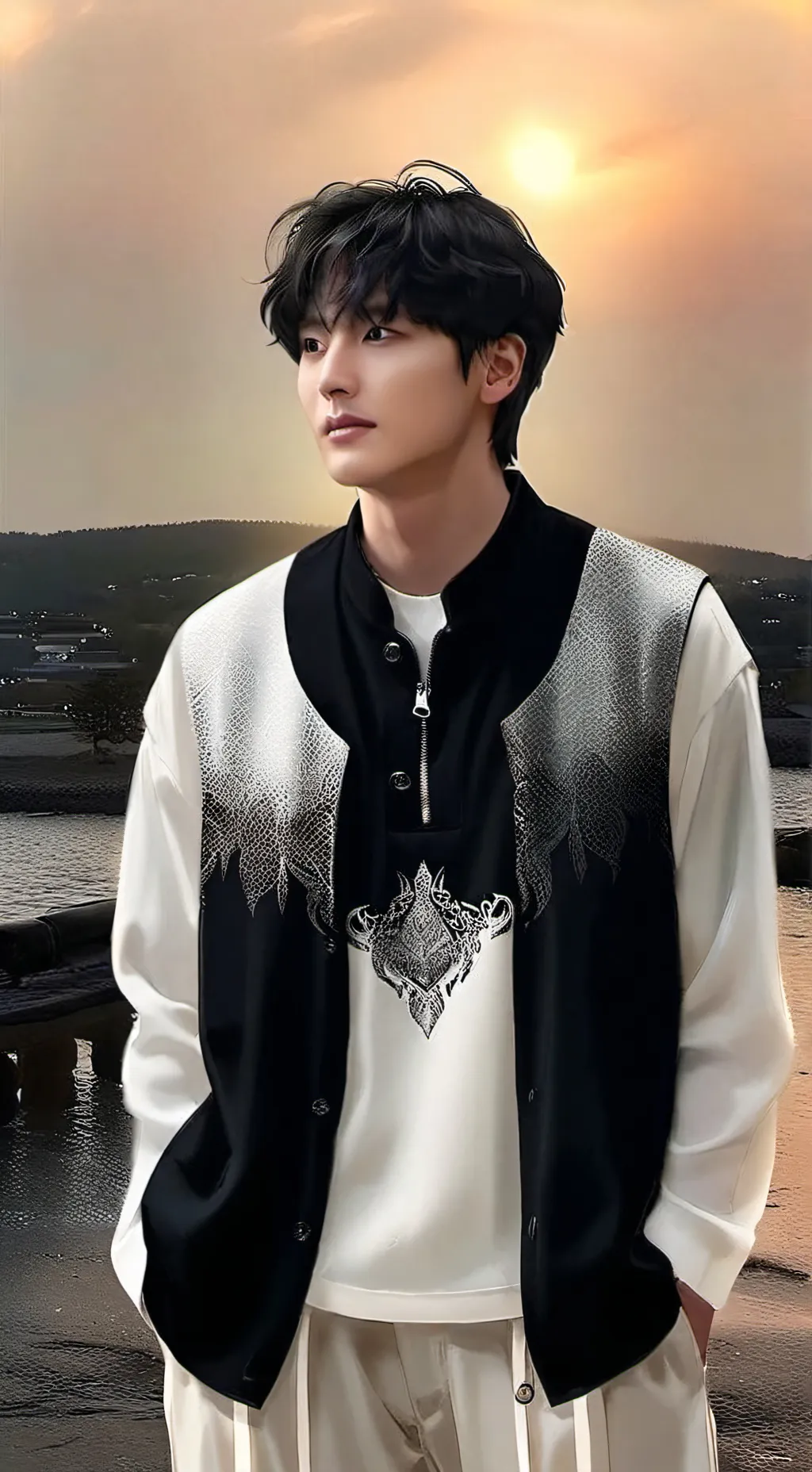 ai character: 𝖪𝗂𝗆 𝖳𝖺𝖾𝗁𝗒𝗎𝗇𝗀 background