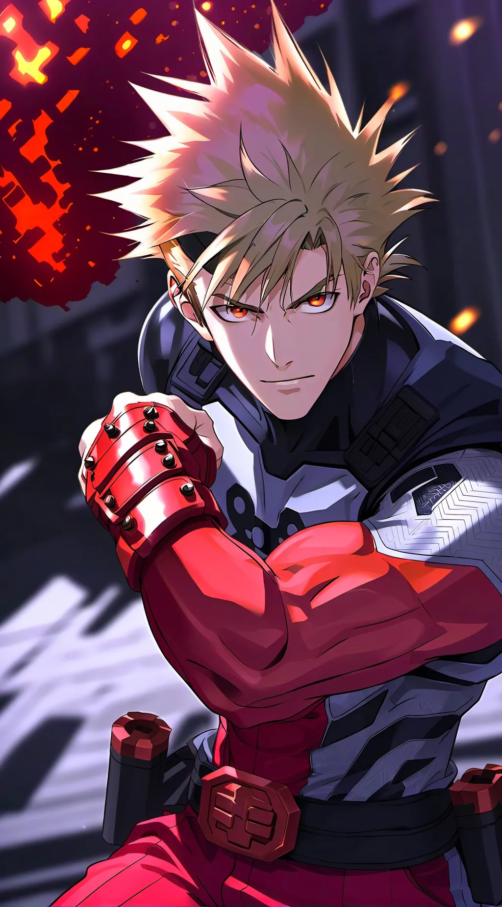 ai character: Katsuki Bakugo background
