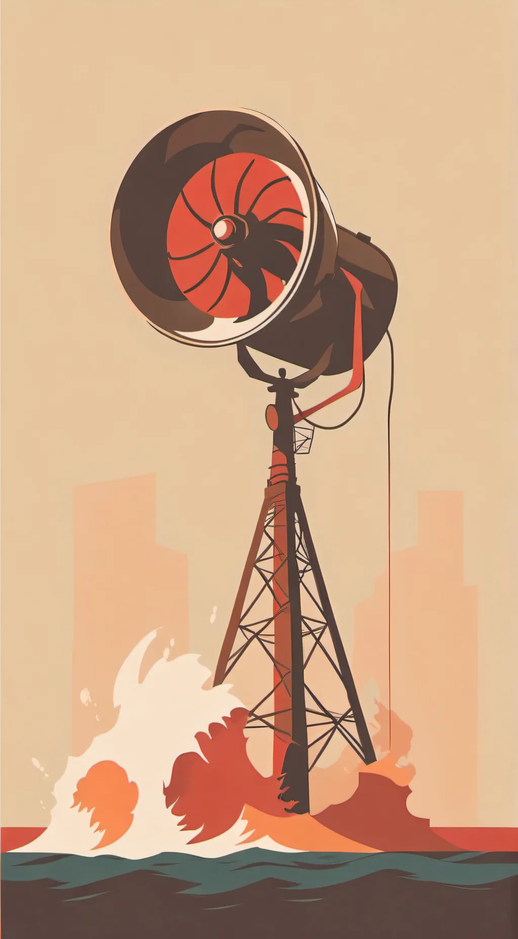 ai character: warning siren background