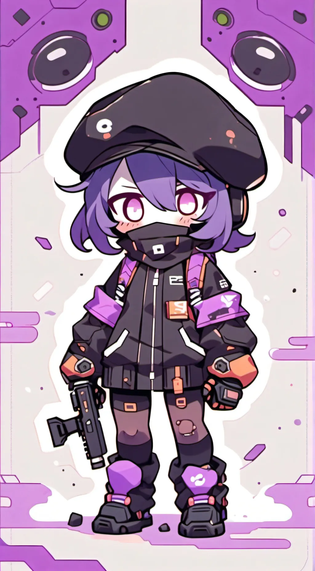 ai character: Uzi -Yandere- background
