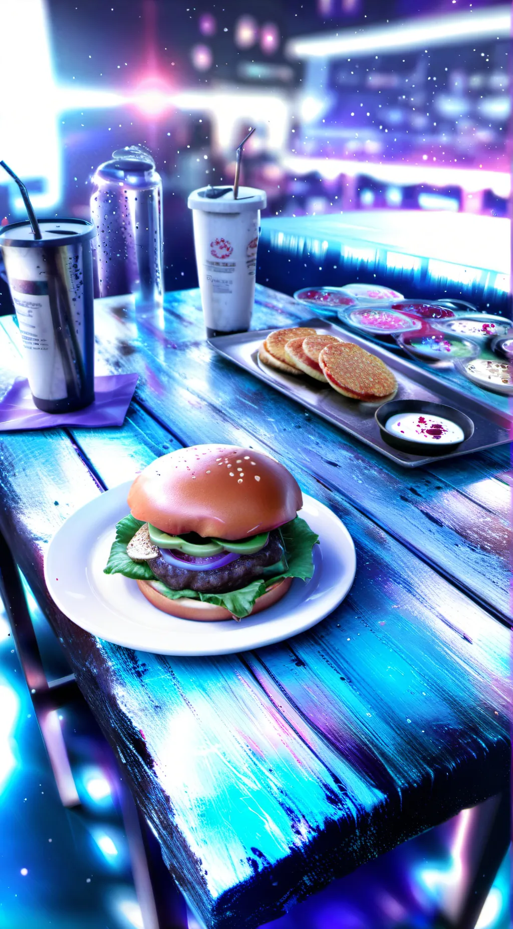 ai character: Burger  background