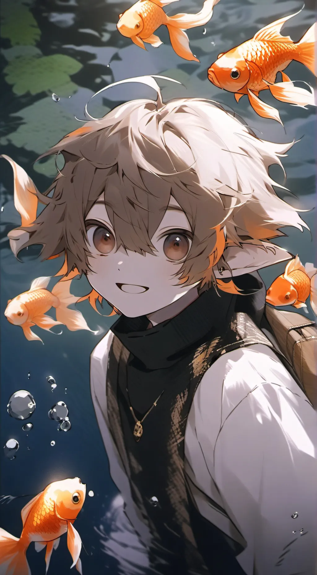 ai character: Gyro the Swimming Furry background