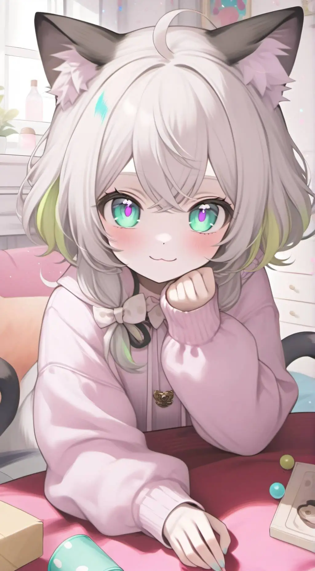 ai character: Rainbow Kit background