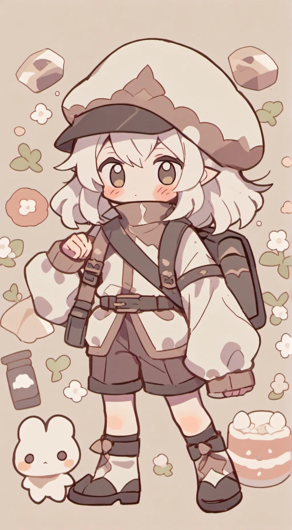 ai character: die with a smile background
