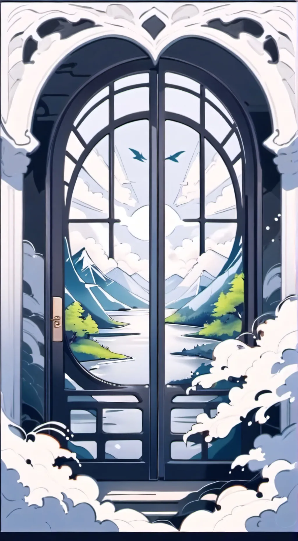 ai character: doors rose infect background