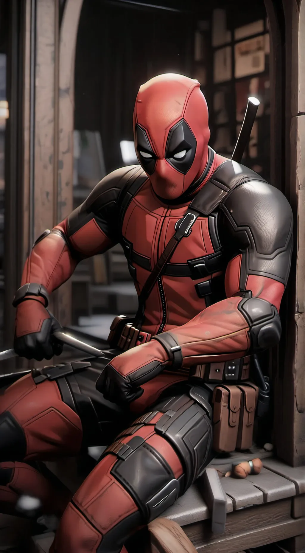 ai character: Deadpool  background