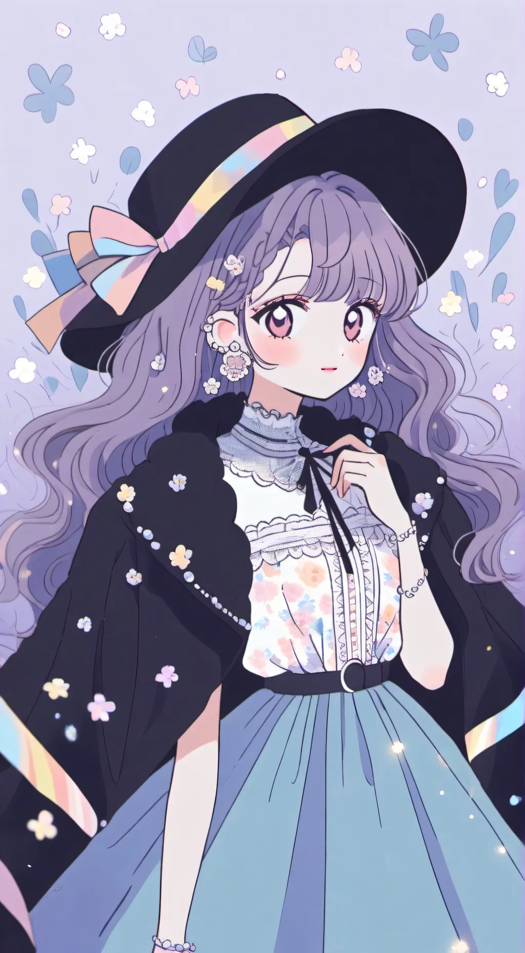 ai character: Purple bad background