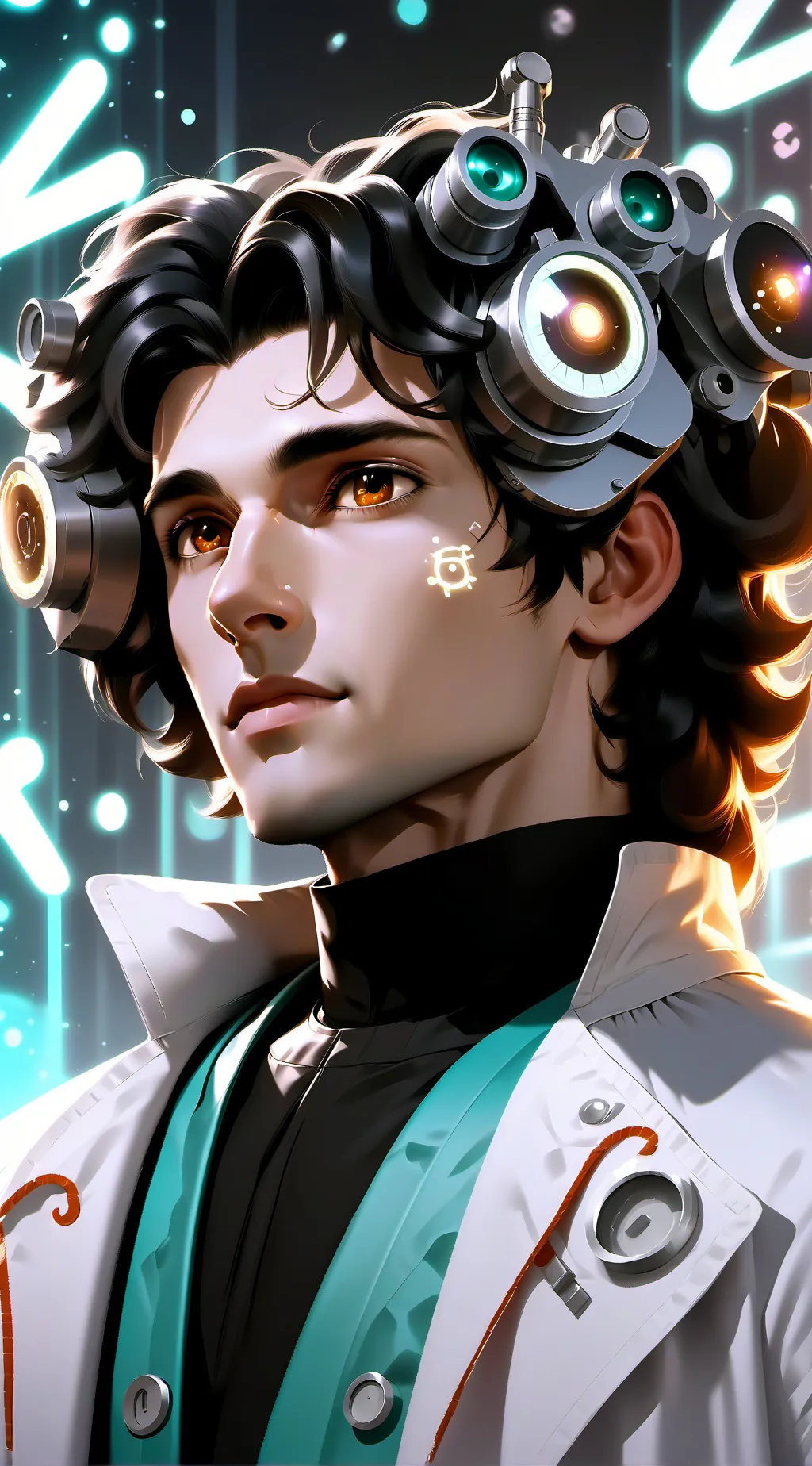 ai character: Dr. Newton Memesto background