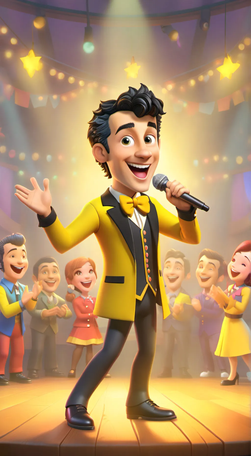 ai character: Sam Wiggle background