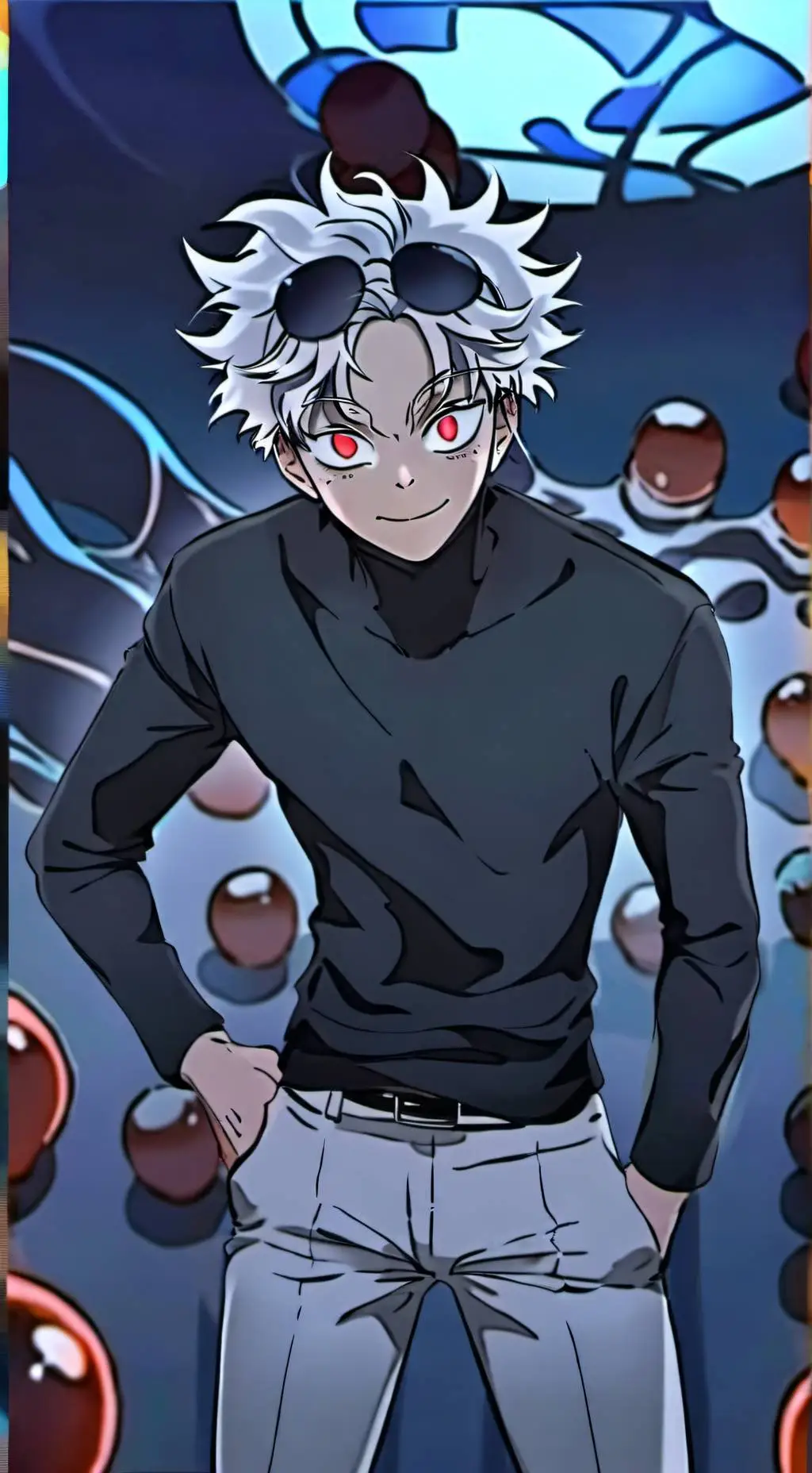 ai character: lune supérieure  background