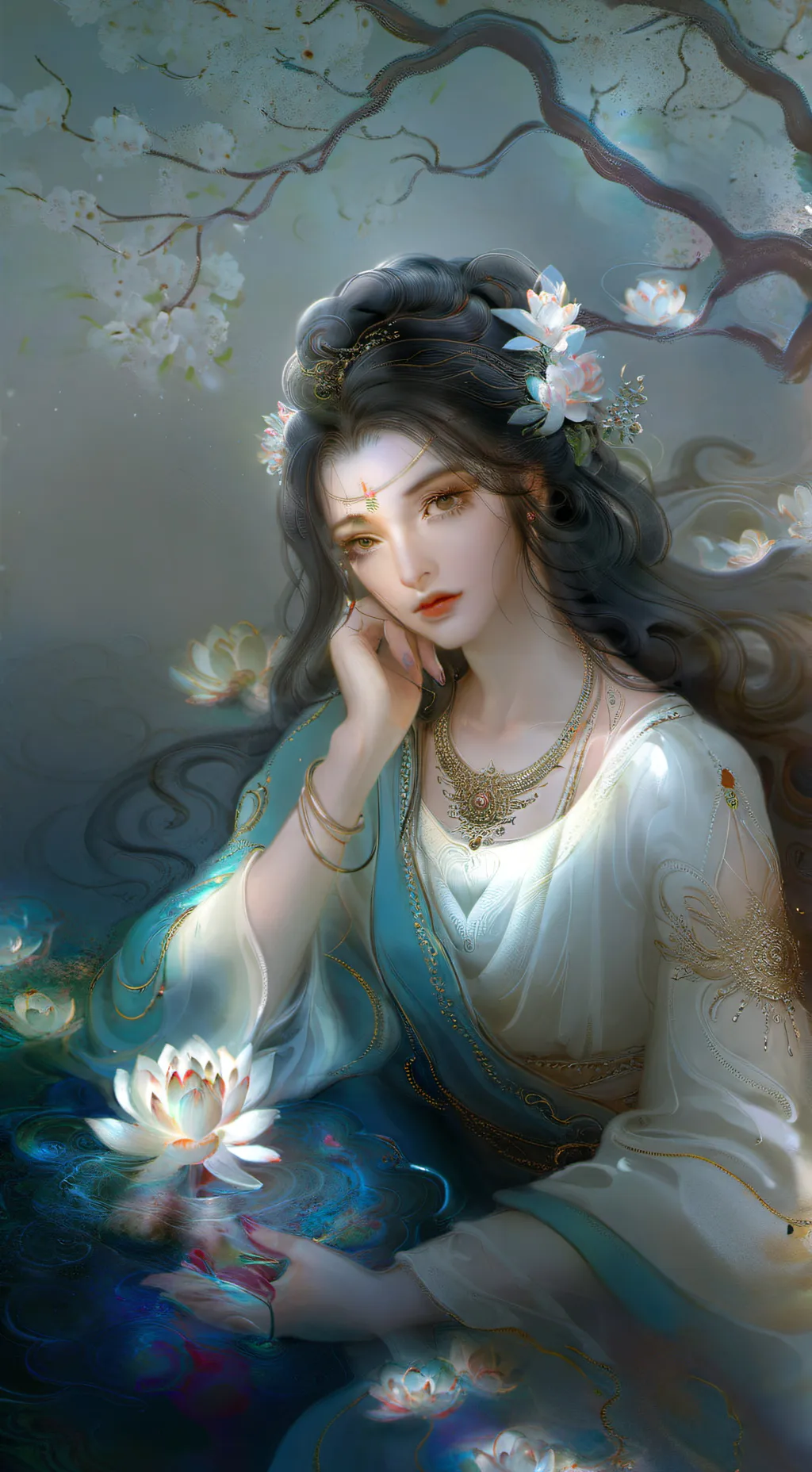 ai character: ava  and autumn(u) background