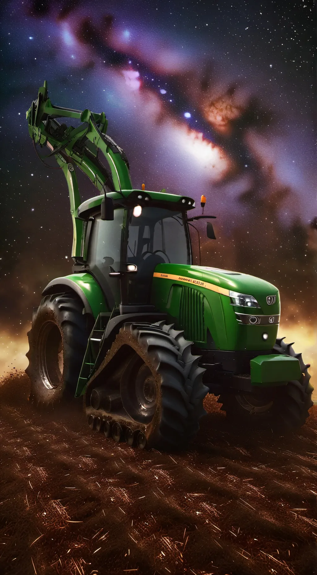 ai character: farm con background