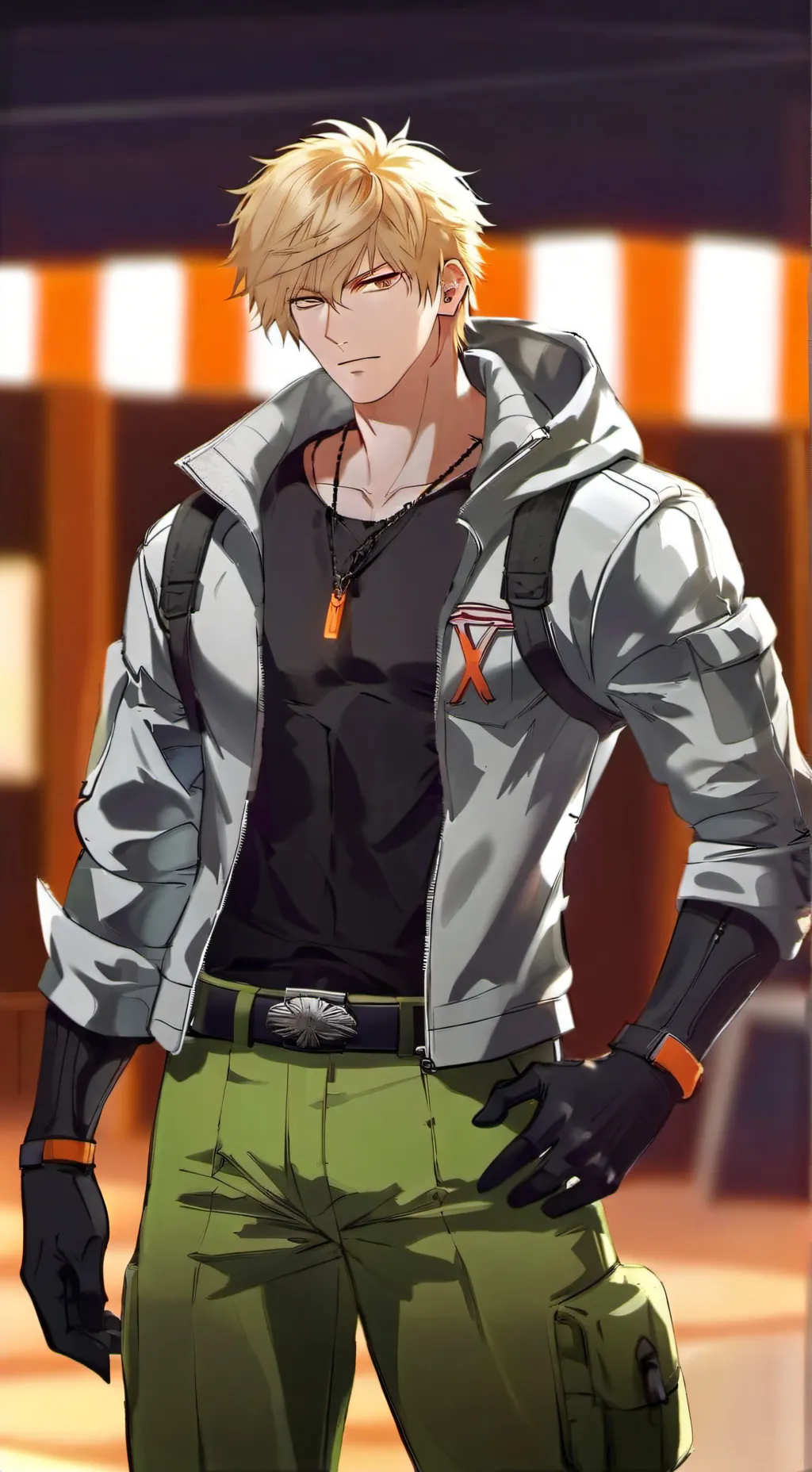 ai character: Katsuki Bakugo  background