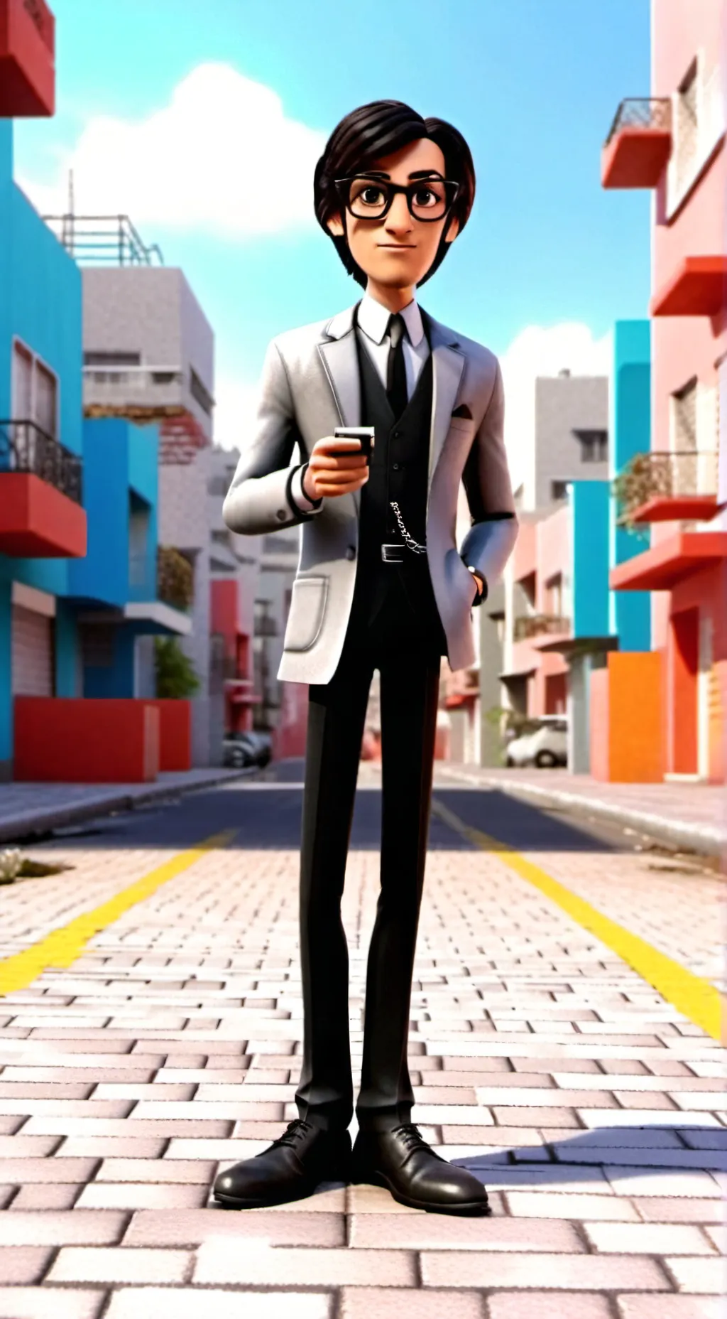 ai character: spies on disguise  background