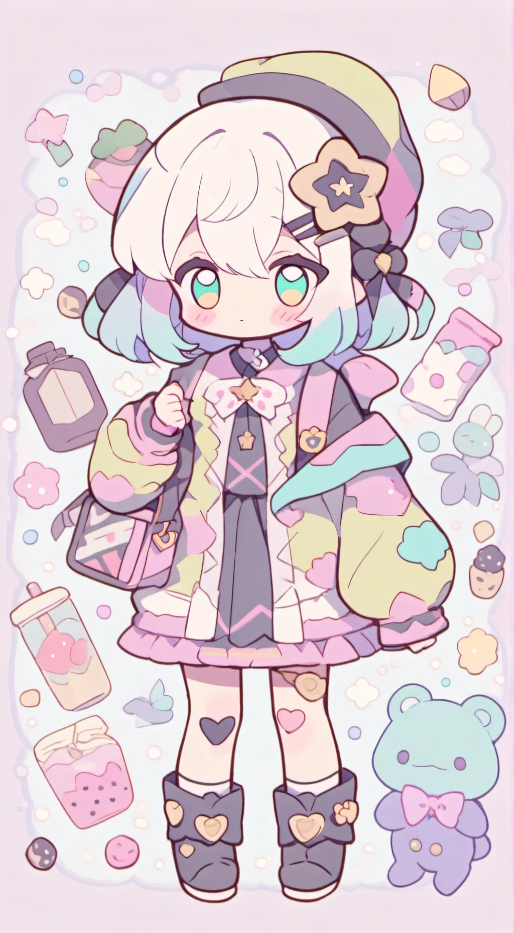 ai character: Sprunki cookie background