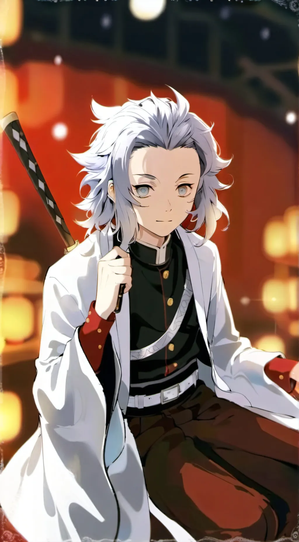 ai character: Kny hotspring background