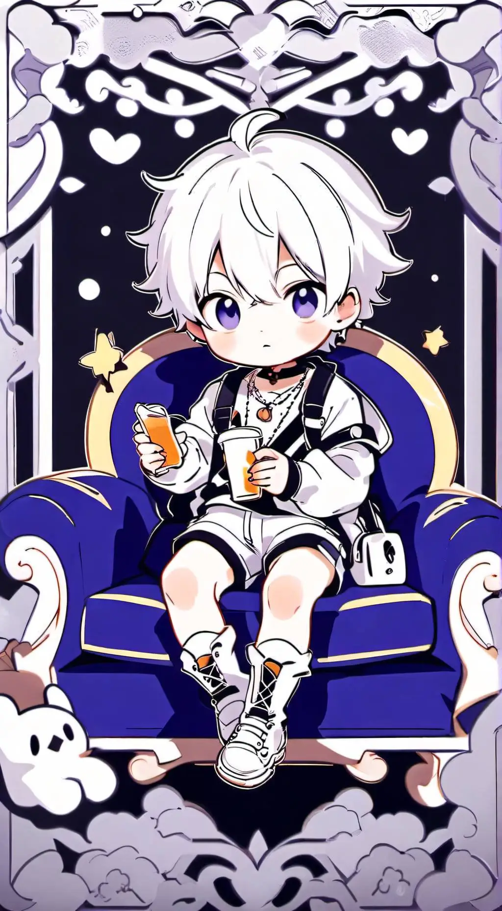 ai character: A baby that hits u background