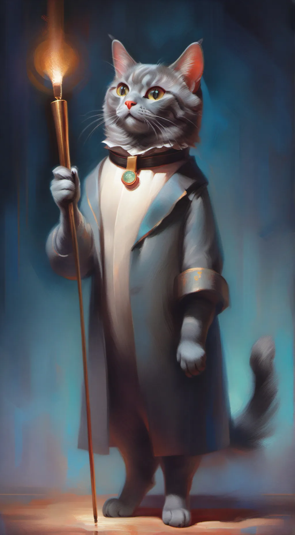 ai character: gray si wen meme background