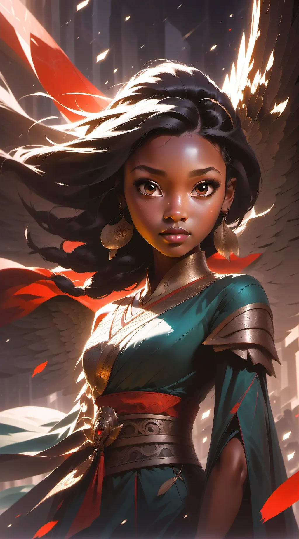 ai character: winter  background