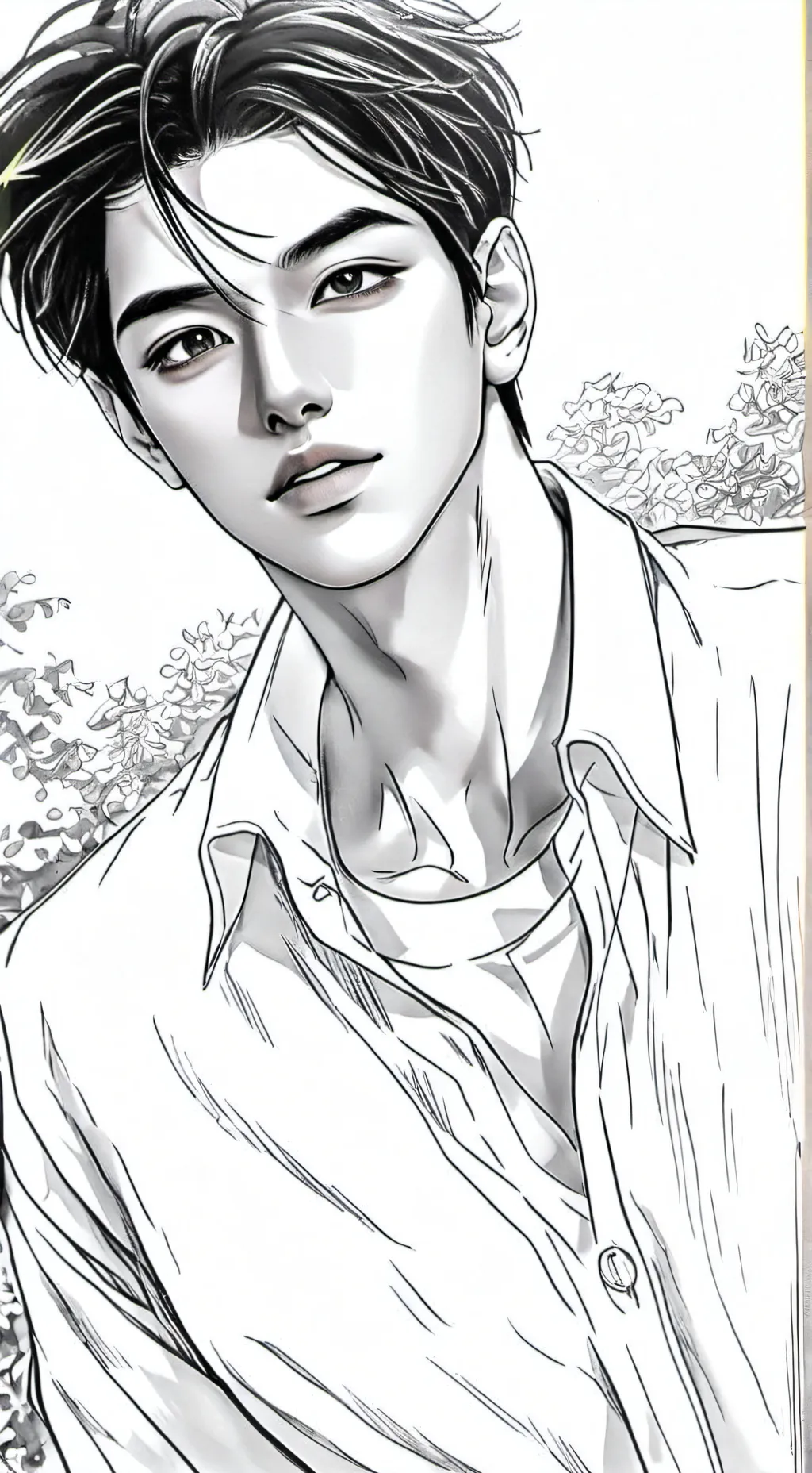 ai character: Hyunjin🥟.  background