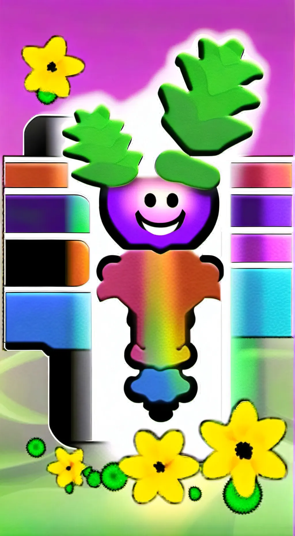 ai character: evil carrot man background