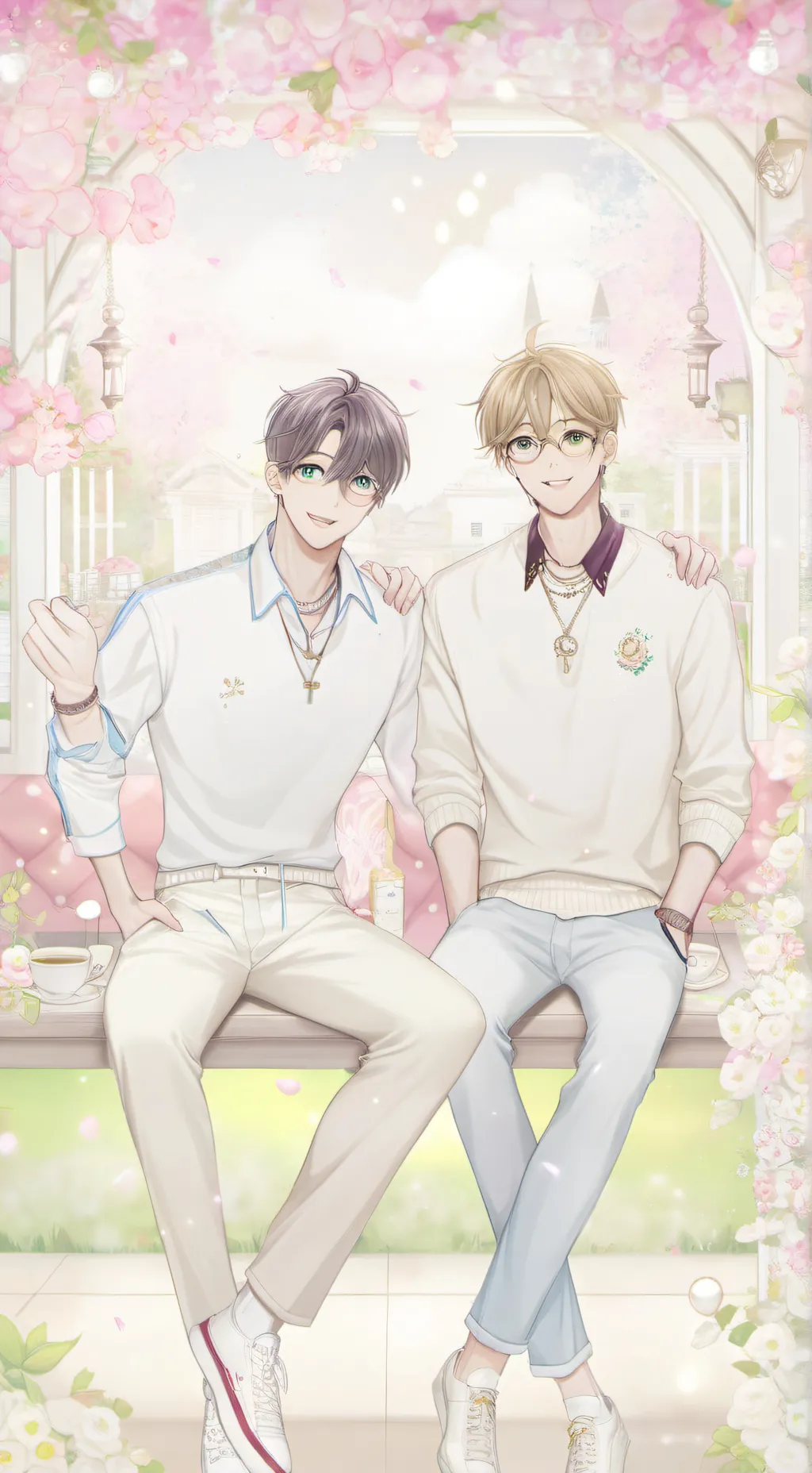 ai character: sam and colby ♥️ 💙 background
