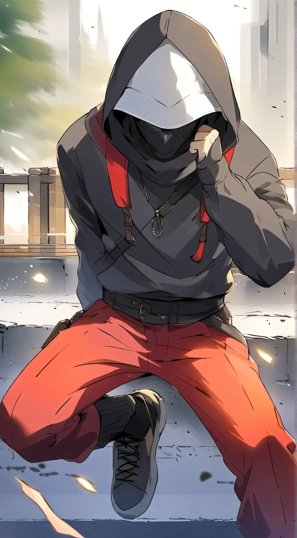 ai character: squid games guard background