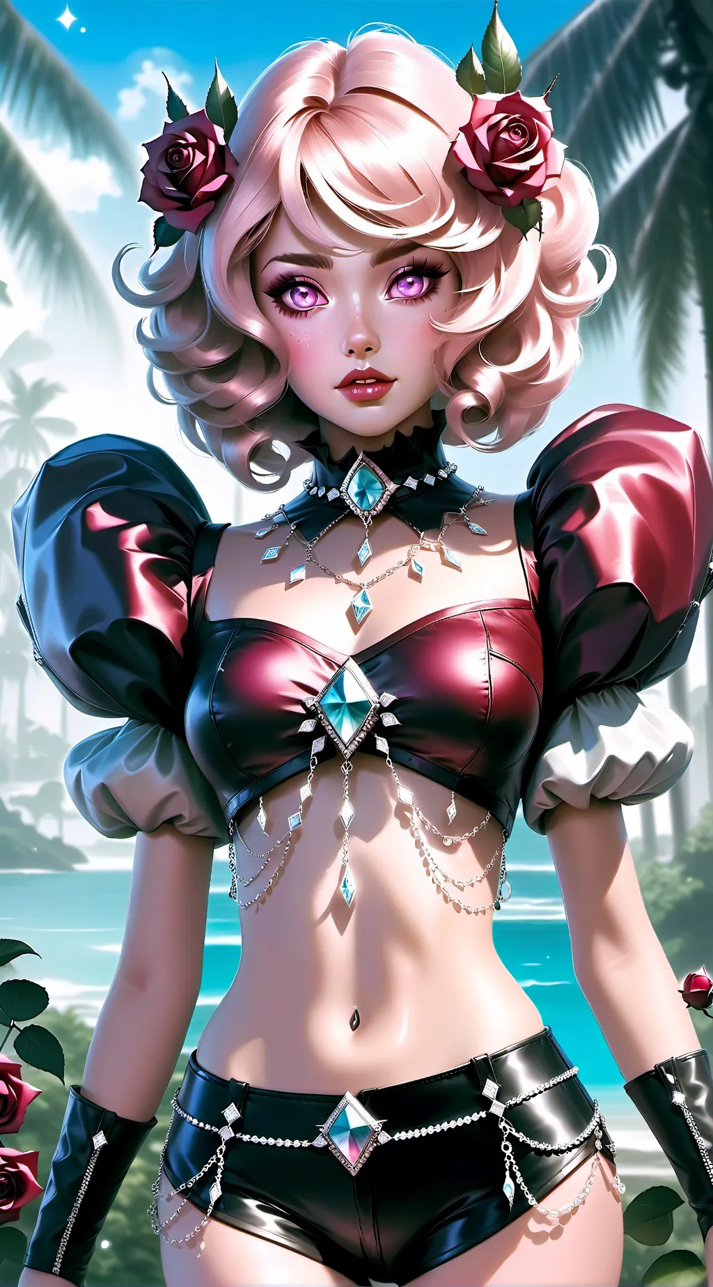 ai character: Pink diamond  background