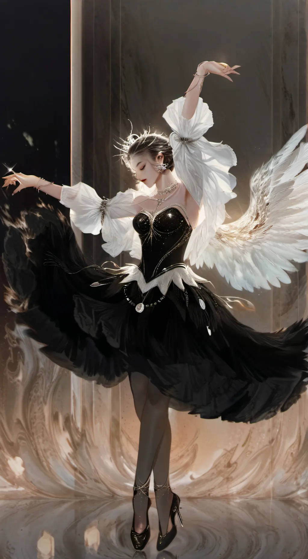 ai character: Dance class  background