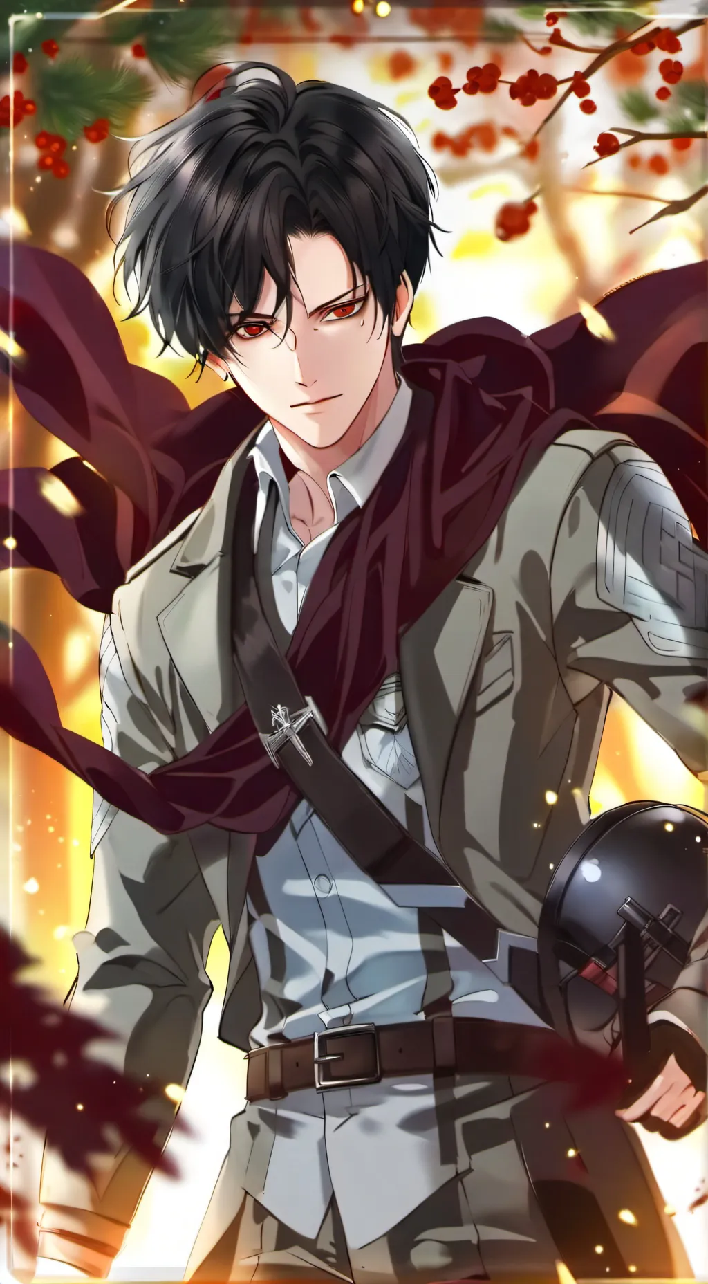 ai character: Levi x Eren  background