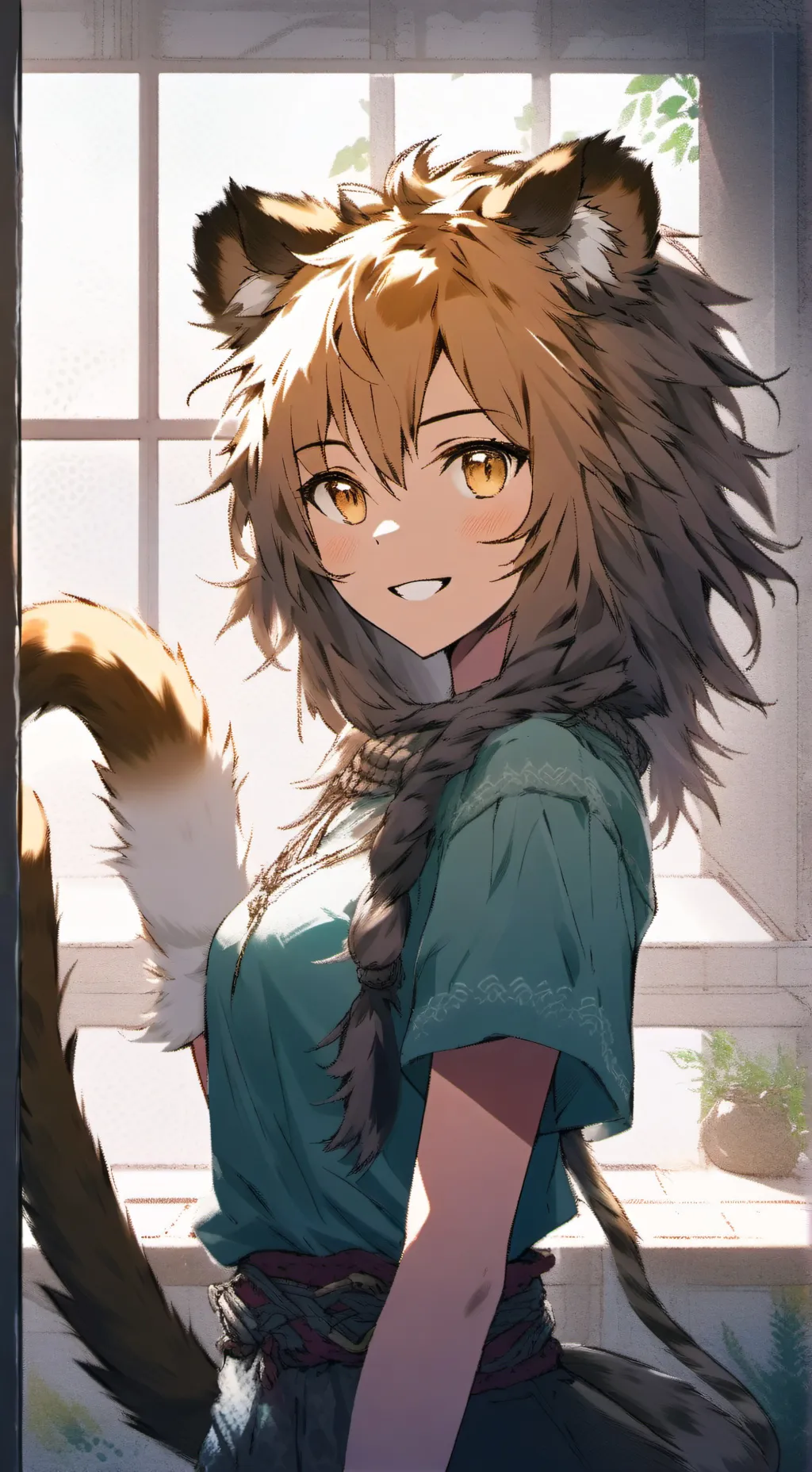 ai character: Tani the Lioness Spirit background