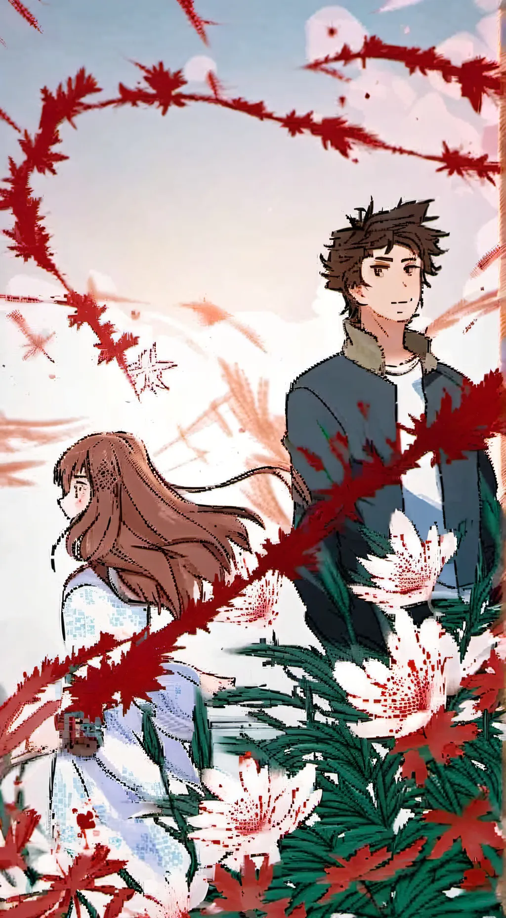 ai character: deku e uraraka  background