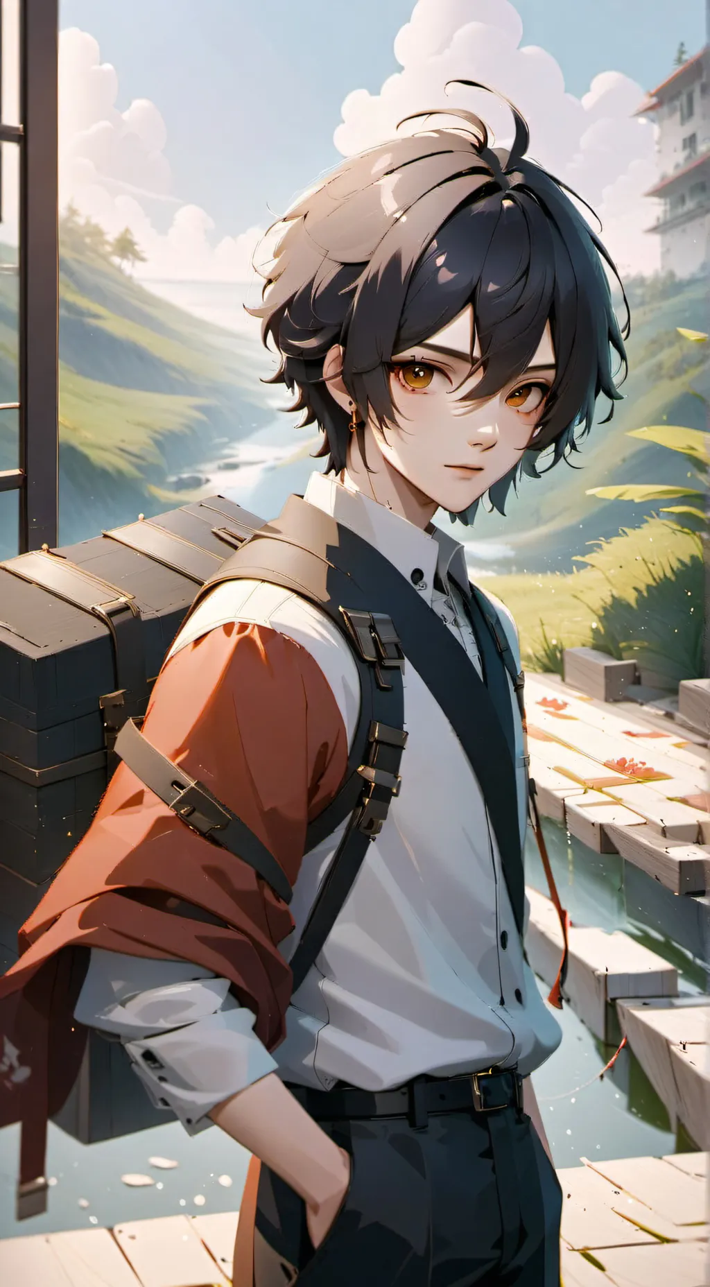 ai character: Dark background