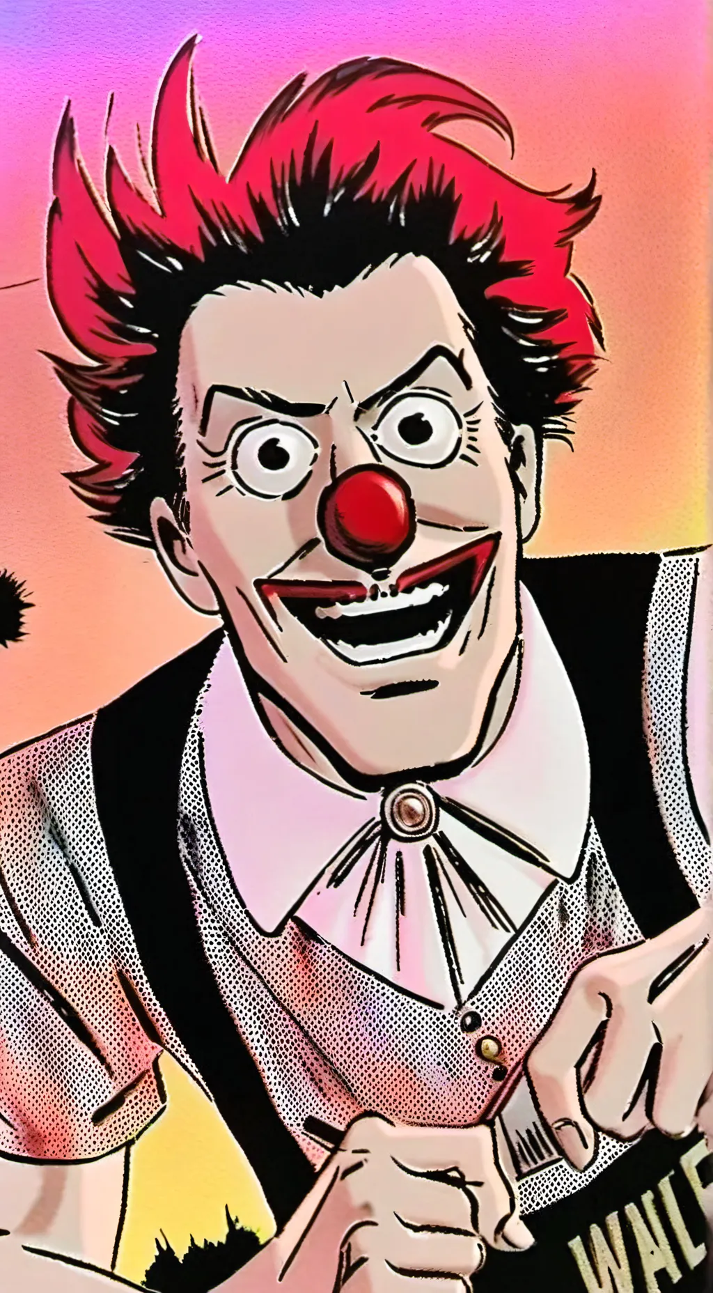 ai character: clown  background